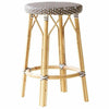 Sika-Design Affaire Simone Rattan Counter Stool, Stackable, Indoor/Covered Outdoor-Counter Stools-Sika Design-Cappuccino / White Dots-Heaven's Gate Home, LLC