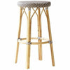 Sika-Design Affaire Simone Rattan Bar Stool, Stackable, Indoor/Covered Outdoor-Bar Stools-Sika Design-Cappuccino / White Dots-Heaven's Gate Home, LLC