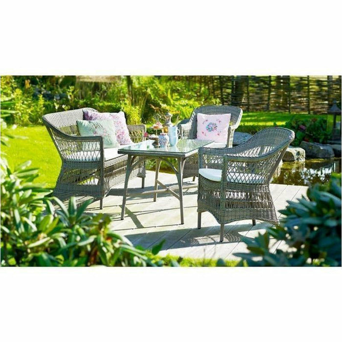 Sika-Design Georgia Garden Charlot Dining Chair w/ Cushion, Outdoor-Dining Chairs-Sika Design-Antique-Polyester Snow White Cushion-Heaven's Gate Home, LLC