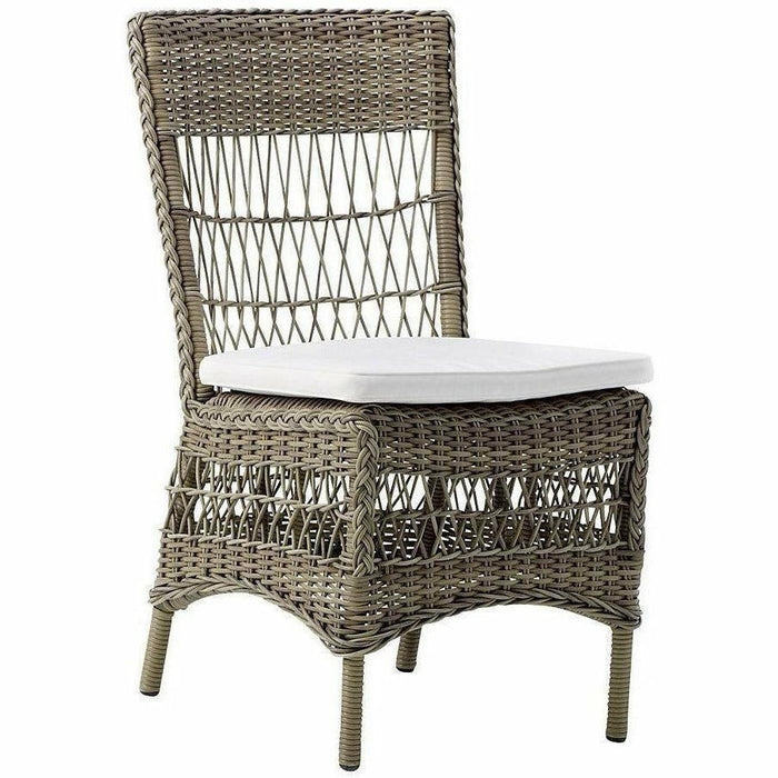 Sika-Design Georgia Garden Marie Dining Side Chair w/ Cushion, Outdoor-Dining Chairs-Sika Design-Antique-Polyester Snow White Cushion-Heaven's Gate Home, LLC