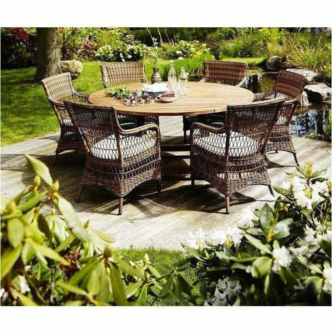 Sika-Design Teak George Round Dining Table, Outdoor-Dining Tables-Sika Design-Heaven's Gate Home, LLC