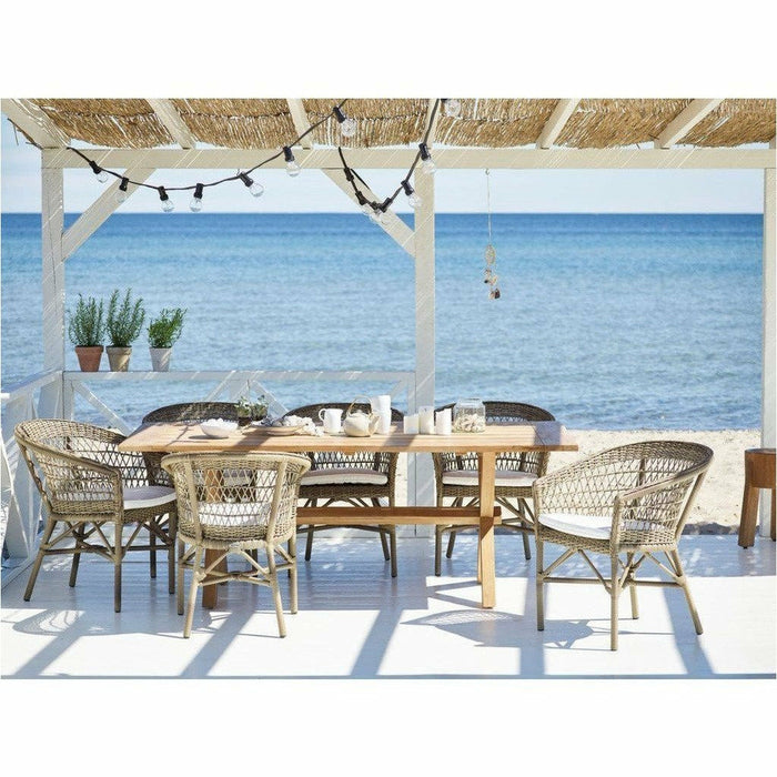 Sika-Design Georgia Garden Emma Dining Chair w/ Cushion, Outdoor-Dining Chairs-Sika Design-Antique-Polyester Snow White Cushion-Heaven's Gate Home, LLC