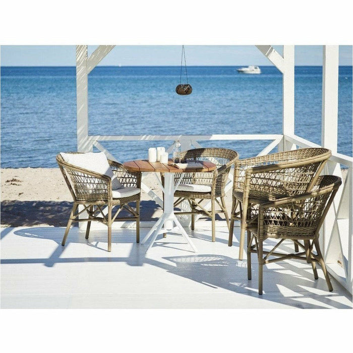 Sika-Design Georgia Garden Emma Dining Chair w/ Cushion, Outdoor-Dining Chairs-Sika Design-Antique-Polyester Snow White Cushion-Heaven's Gate Home, LLC