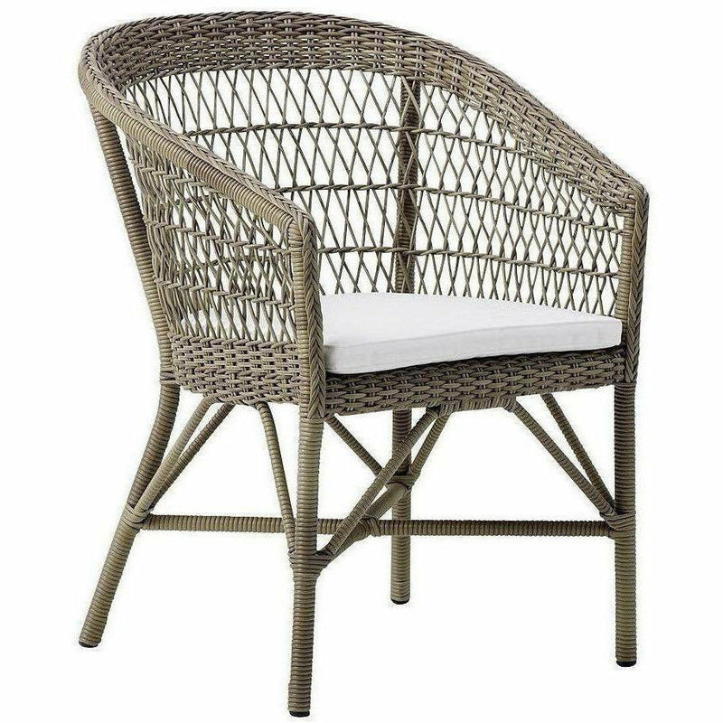 Sika-Design Georgia Garden Emma Dining Chair w/ Cushion, Outdoor-Dining Chairs-Sika Design-Antique-Polyester Snow White Cushion-Heaven's Gate Home, LLC