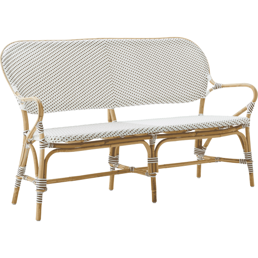 Sika-Design Affaire Isabell Rattan Bench, Indoor/Covered Outdoor-Benches-Sika Design-Heaven's Gate Home, LLC