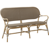 Sika-Design Affaire Isabell Rattan Bench, Indoor/Covered Outdoor-Benches-Sika Design-Cappuccino / White Dots-Heaven's Gate Home, LLC