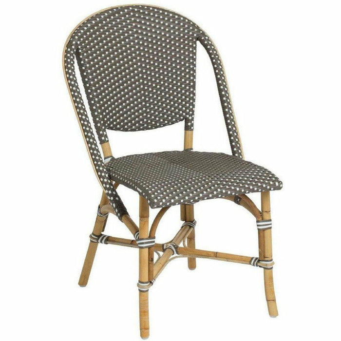 Sika-Design Affaire Sofie Rattan Side Bistro Chair, Stackable, Indoor/Covered Outdoor-Dining Chairs-Sika Design-Cappuccino / White Dots-Heaven's Gate Home, LLC