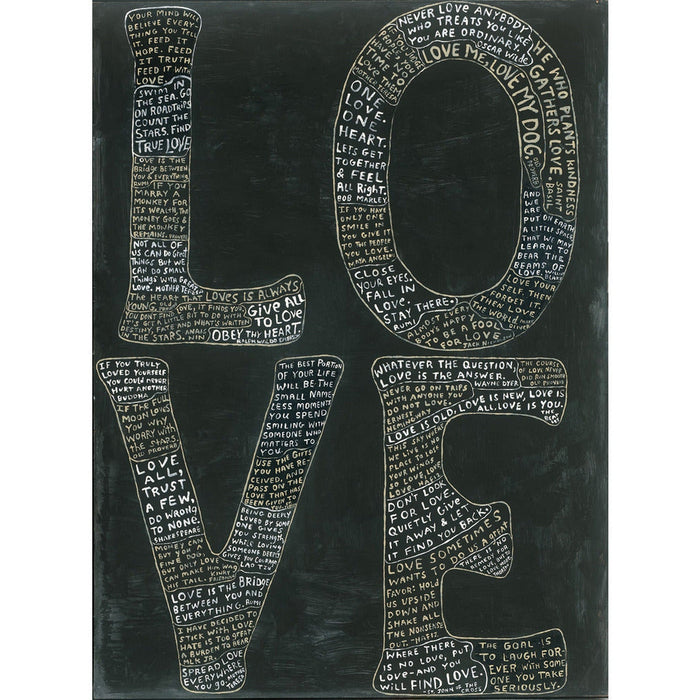 Sugarboo & Co. L-O-V-E in Black, Art Print
