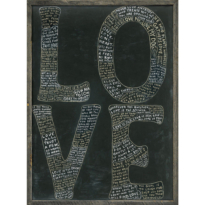 Sugarboo & Co. L-O-V-E in Black, Art Print