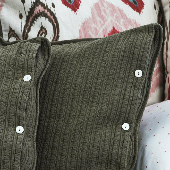 TL at Home Clare Cotton Seersucker Stone Washed Coverlet and/or Sham