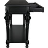 Noir Colonial Sofa Table, Black - Birch & Veneer, 20"