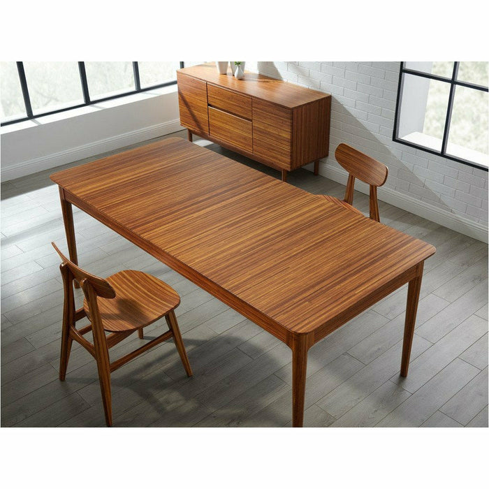 Greenington Erikka Solid Bamboo Double-Leaves Extensible Dining Table, Amber