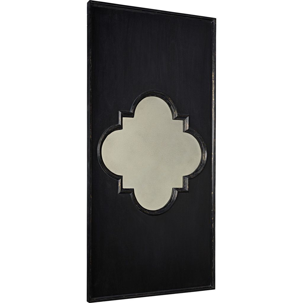 Primary vendor image of Noir Good Luck Mirror, Hand Rubbed Black w/ Gold Trim