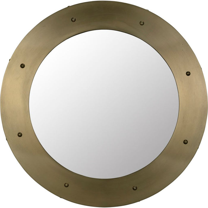 Primary vendor image of Noir Clay Mirror, Large, Metal w/ Brass Finish