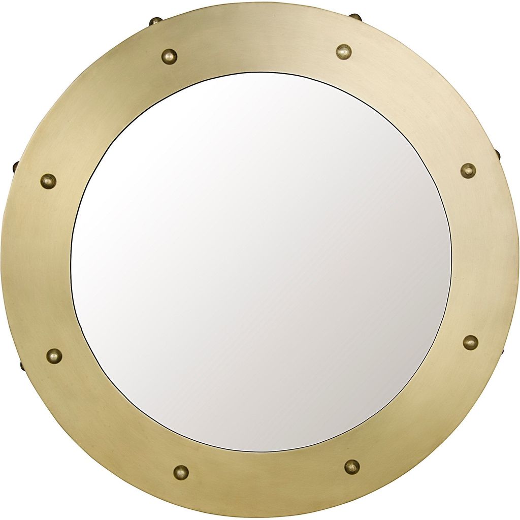 Primary vendor image of Noir Clay Mirror, Small, Metal w/ Brass Finish