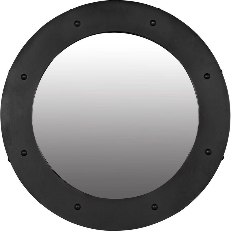 Primary vendor image of Noir Clay Mirror, Large, Black Steel