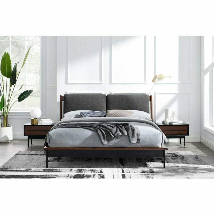Greenington Park Avenue Solid Moso Bamboo Platform Bed with Fabric, Ruby