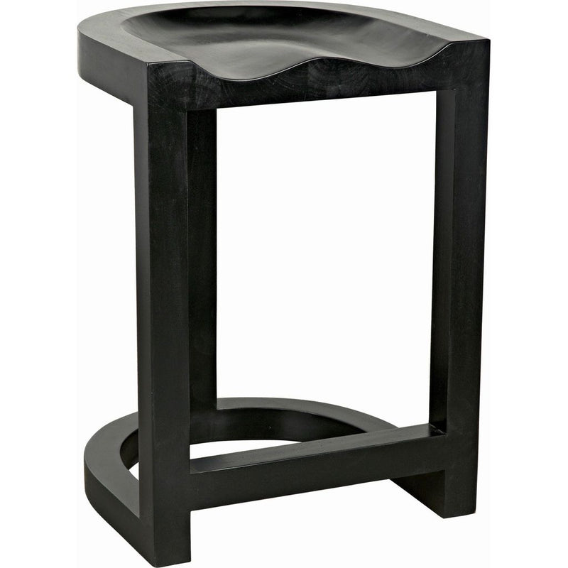 Primary vendor image of Noir Saddle Counter Stool, Hand Rubbed Black - Mahogany, 18