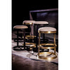 Noir Dior Counter Stool, Metal w/ Brass Finish, 19" W