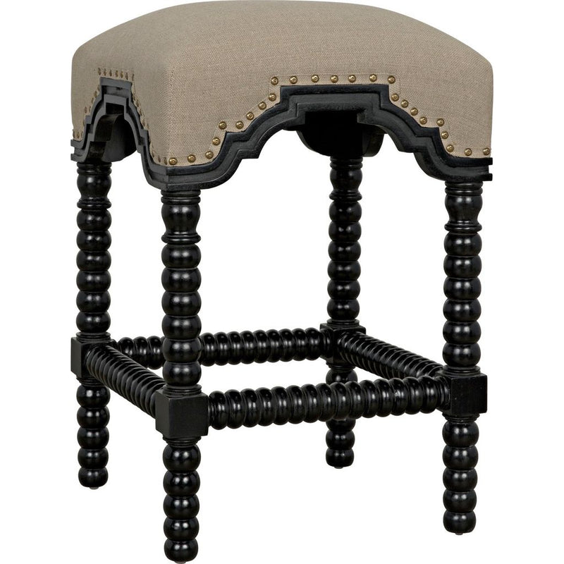 Primary vendor image of Noir Abacus Counter Stool, Hand Rubbed Black - Mahogany, 16