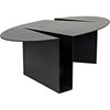 Noir Minerva Coffee Table, Black Steel, 29.5"