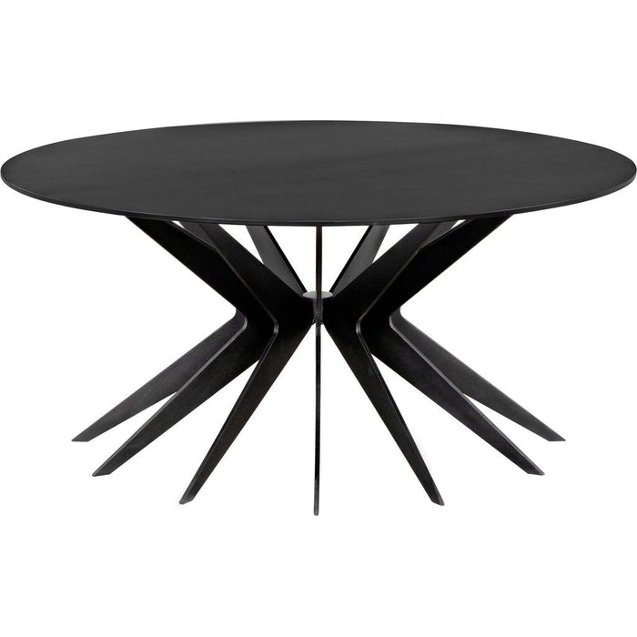 Primary vendor image of Noir Spider Coffee Table, Black Metal - Industrial Steel, 40"
