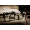 Noir Arcus Coffee Table - Industrial Steel & Glass, 31.5"