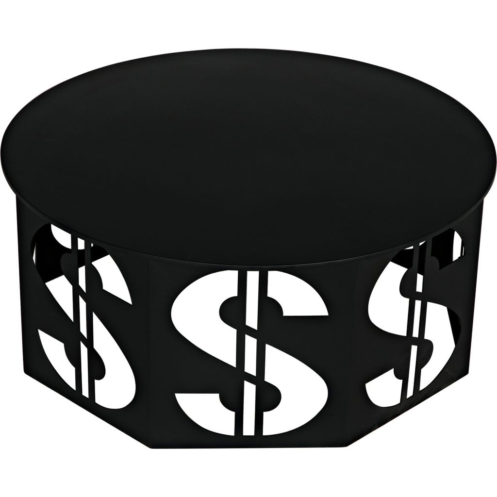 Primary vendor image of Noir Dollar Coffee Table, Black Steel, 39"