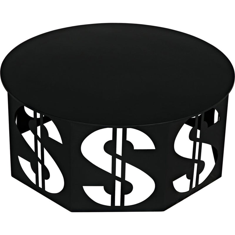 Primary vendor image of Noir Dollar Coffee Table, Black Steel, 39