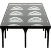 Noir Akashi Coffee Table - Industrial Steel & Glass, 30"