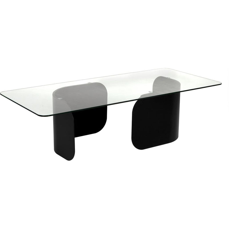 Primary vendor image of Noir Varicka Coffee Table - Industrial Steel & Glass, 30