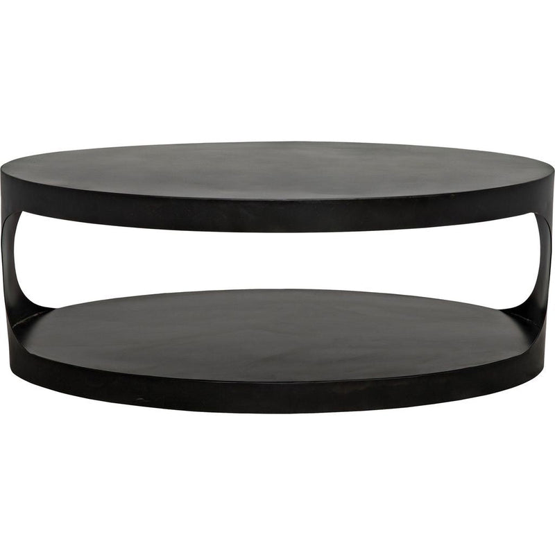 Primary vendor image of Noir Eclipse Oval Coffee Table, Black Steel, 29