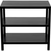 Noir 2 Shelf Side Table, Hand Rubbed Black - Mahogany & Veneer, 18"