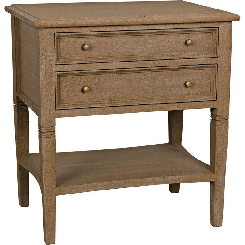 Primary vendor image of Noir Oxford 2-Drawer Side Table Weathered - Mahogany, 20