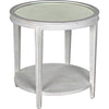Primary vendor image of Noir Imperial Side Table, White Wash - Mahogany & Antiqued Mirror, 26"