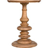 Noir Old Elm Pedestal Side Table, 20"