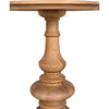Noir Old Elm Pedestal Side Table, 20"