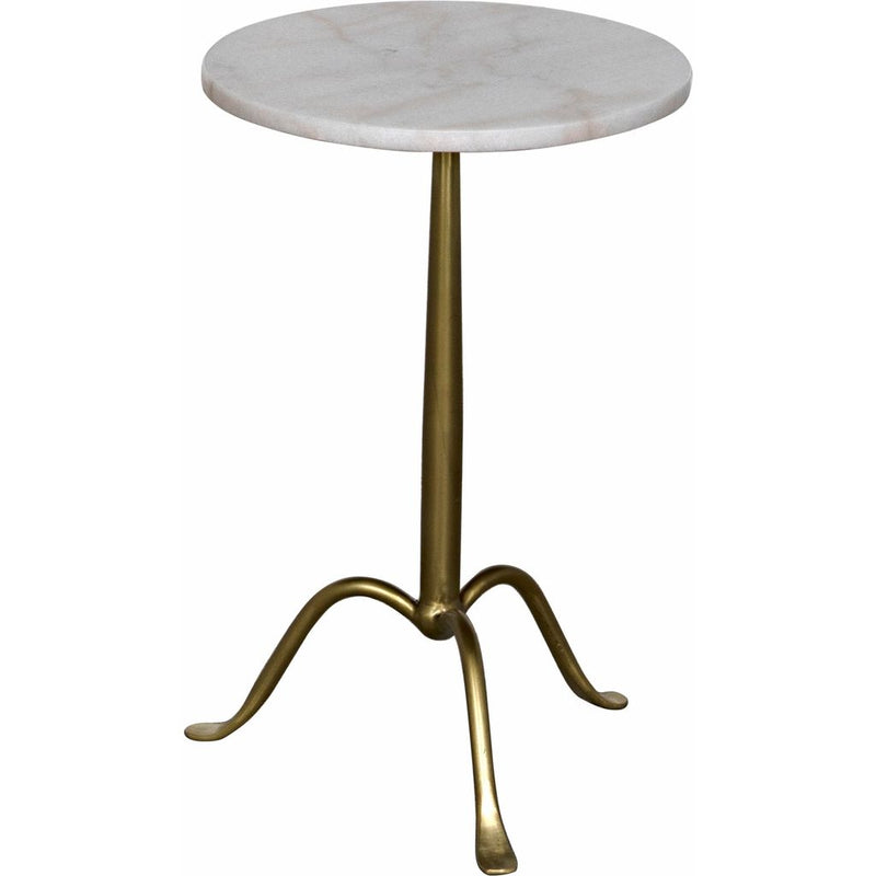 Primary vendor image of Noir Cosmopolitan Side Table - Industrial Steel & Bianco Crown Marble, 15