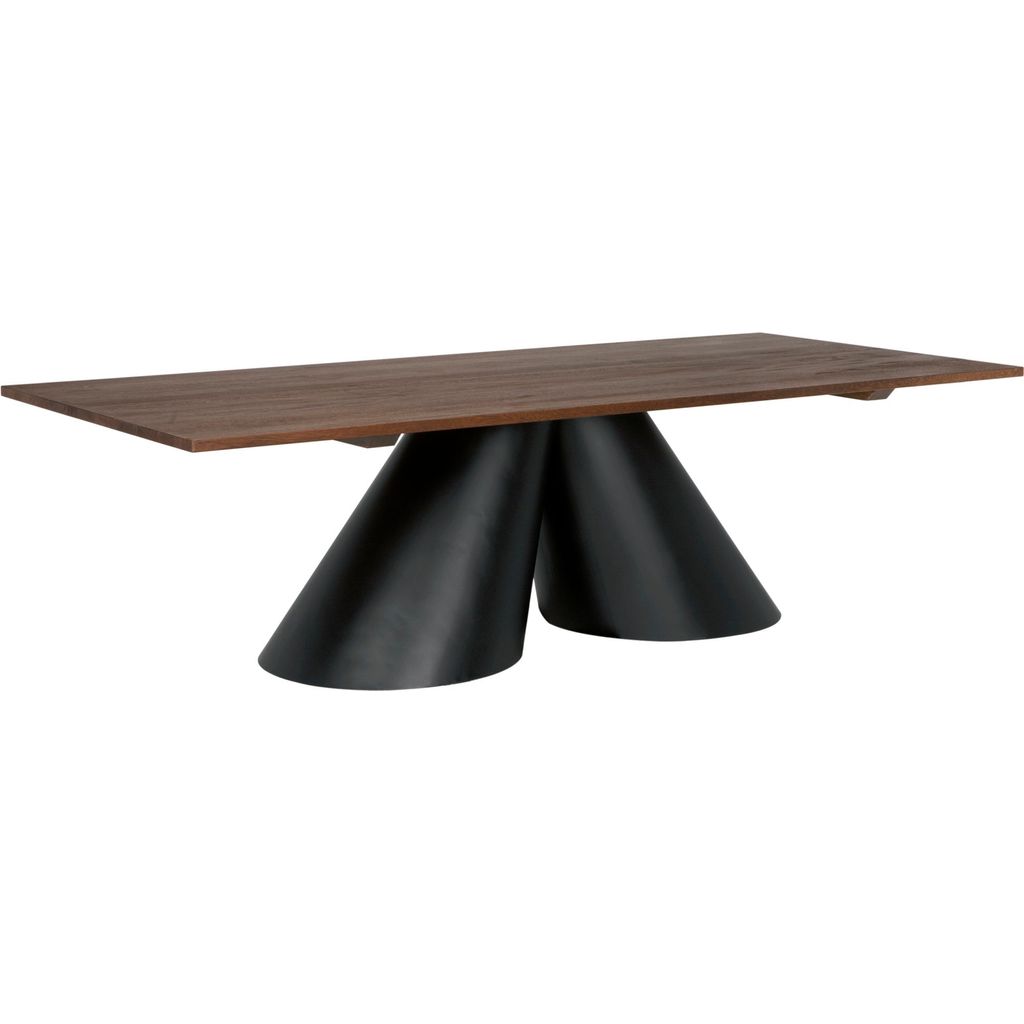 Primary vendor image of Noir Mason Table - Walnut, Veneer & Industrial Steel, 48"