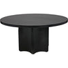 Noir Rome Dining Table, Black Steel, 58"