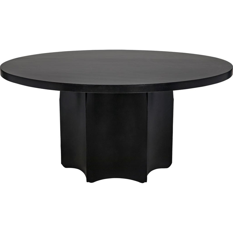 Primary vendor image of Noir Rome Dining Table, Black Steel, 58