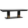 Primary vendor image of Noir Ravenko Dining Table - Mahogany, Industrial Steel Base, & Veneer, 44.5"