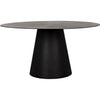 Primary vendor image of Noir Vesuvius Dining Table, Black Steel, 59"
