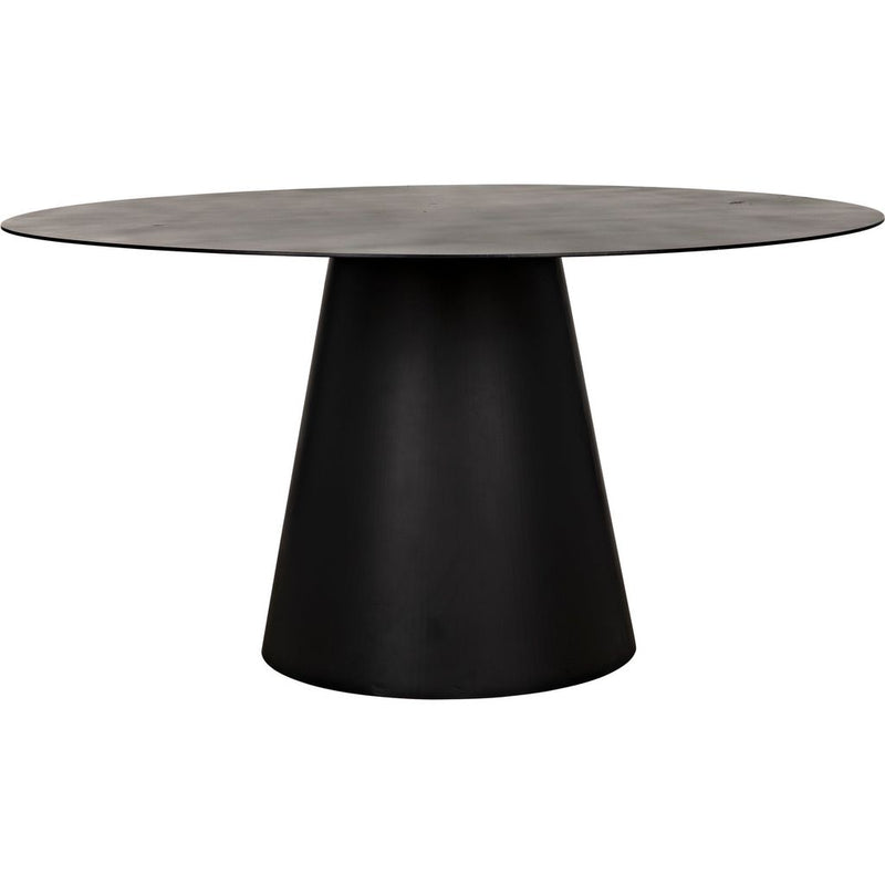 Primary vendor image of Noir Vesuvius Dining Table, Black Steel, 59