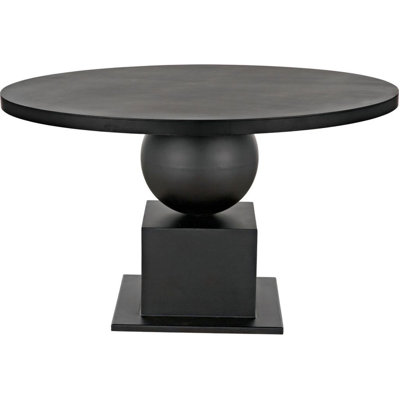 Primary vendor image of Noir Emira Dining Table, Black Metal - Industrial Steel, 52