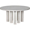 Noir Resistance Dining Table, White Wash - Mahogany, 60"