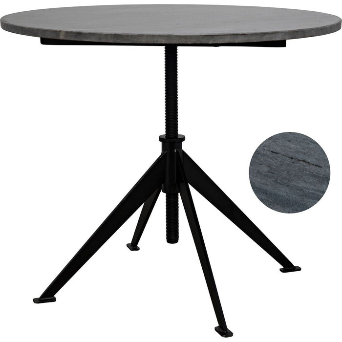 Primary vendor image of Noir Matilo Adjustable Table - Industrial Steel & Night Snow Marble, 30"