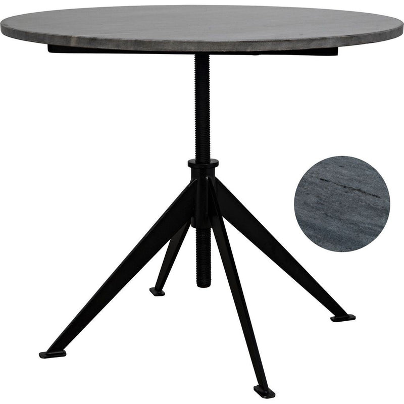 Primary vendor image of Noir Matilo Adjustable Table - Industrial Steel & Night Snow Marble, 30