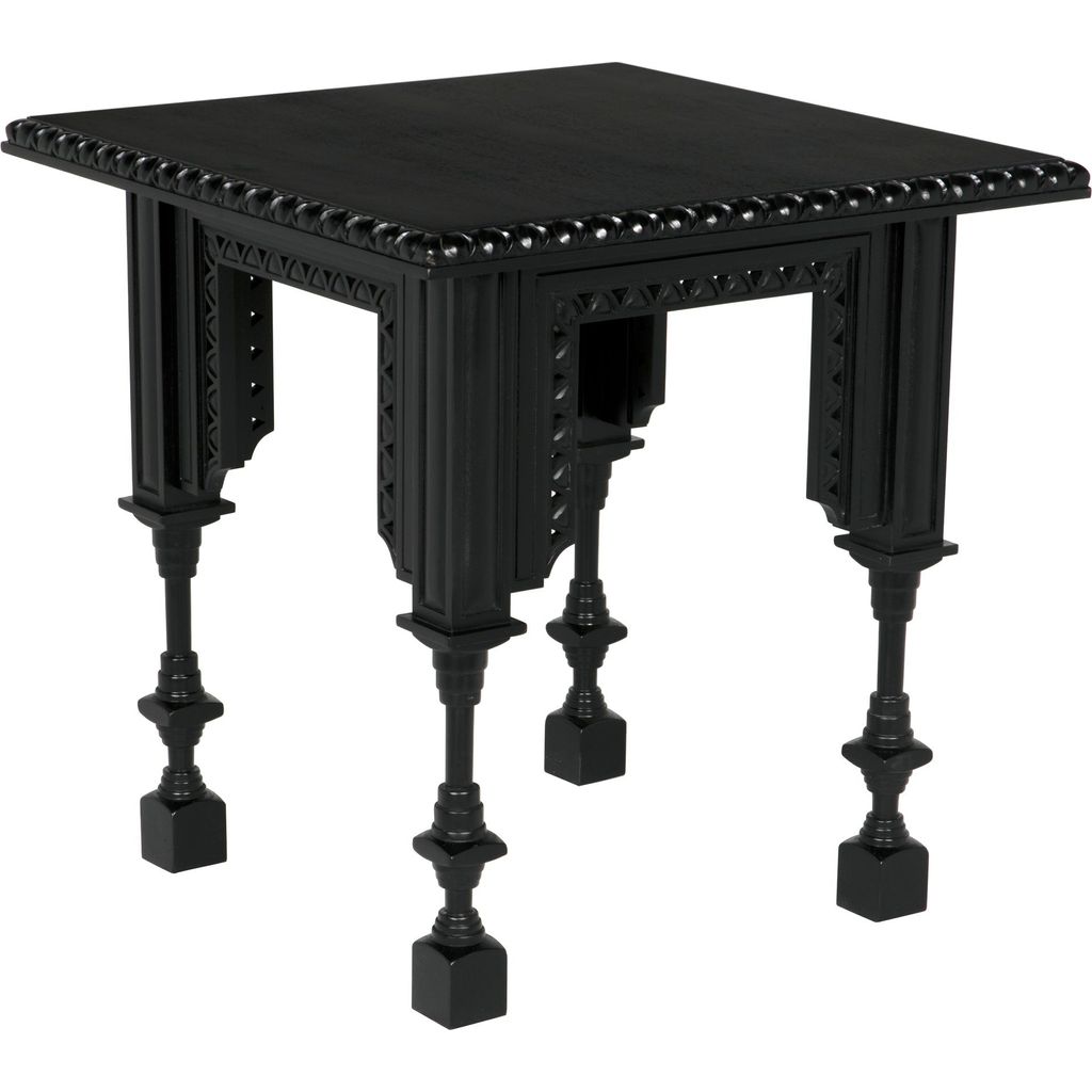 Primary vendor image of Noir Luxor Side Table, Hand Rubbed Black - Mahogany, 28"
