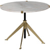 Primary vendor image of Noir Edith Adjustable Side Table, Large - Industrial Steel & Bianco Crown Marble, 30.5"